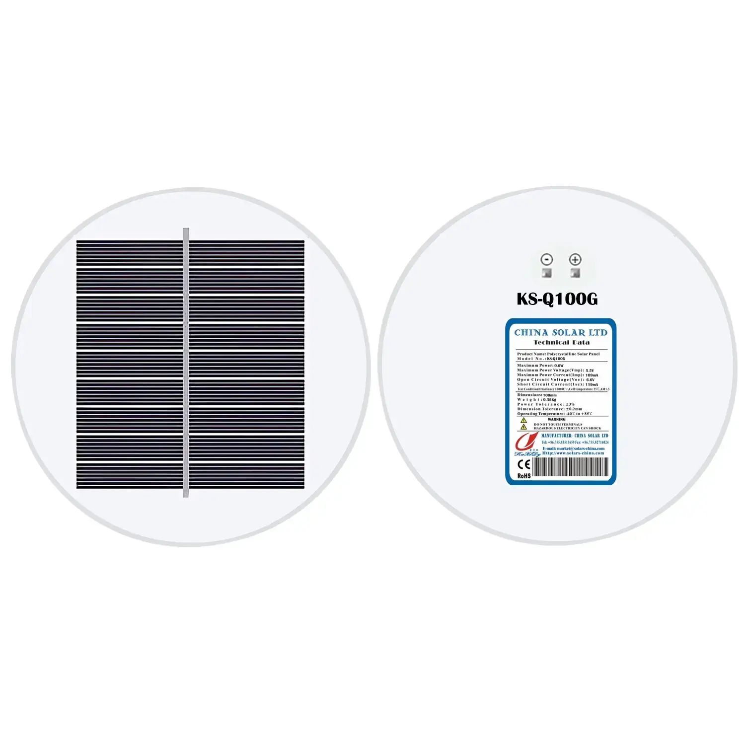dairesel güneş paneli 5,5V